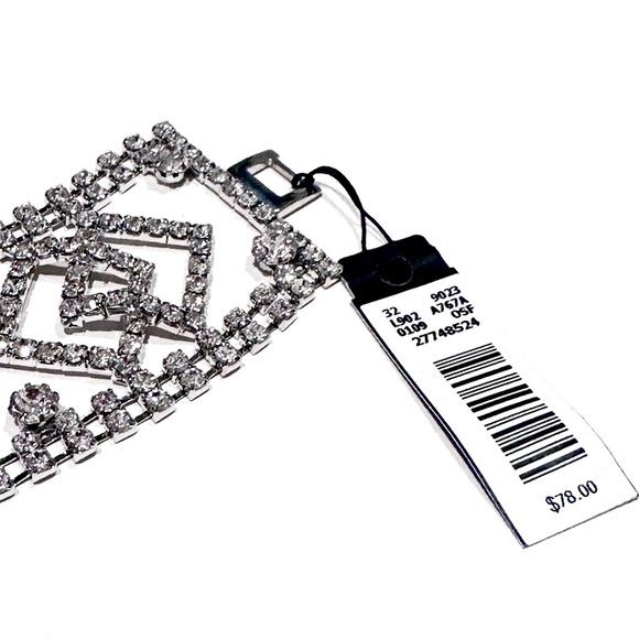 🌟 LAST ONE! 🌟 | CACHE Fancy Silver Wide CZ Delicate Party Bracelet | NWT $78 - Picture 12 of 16